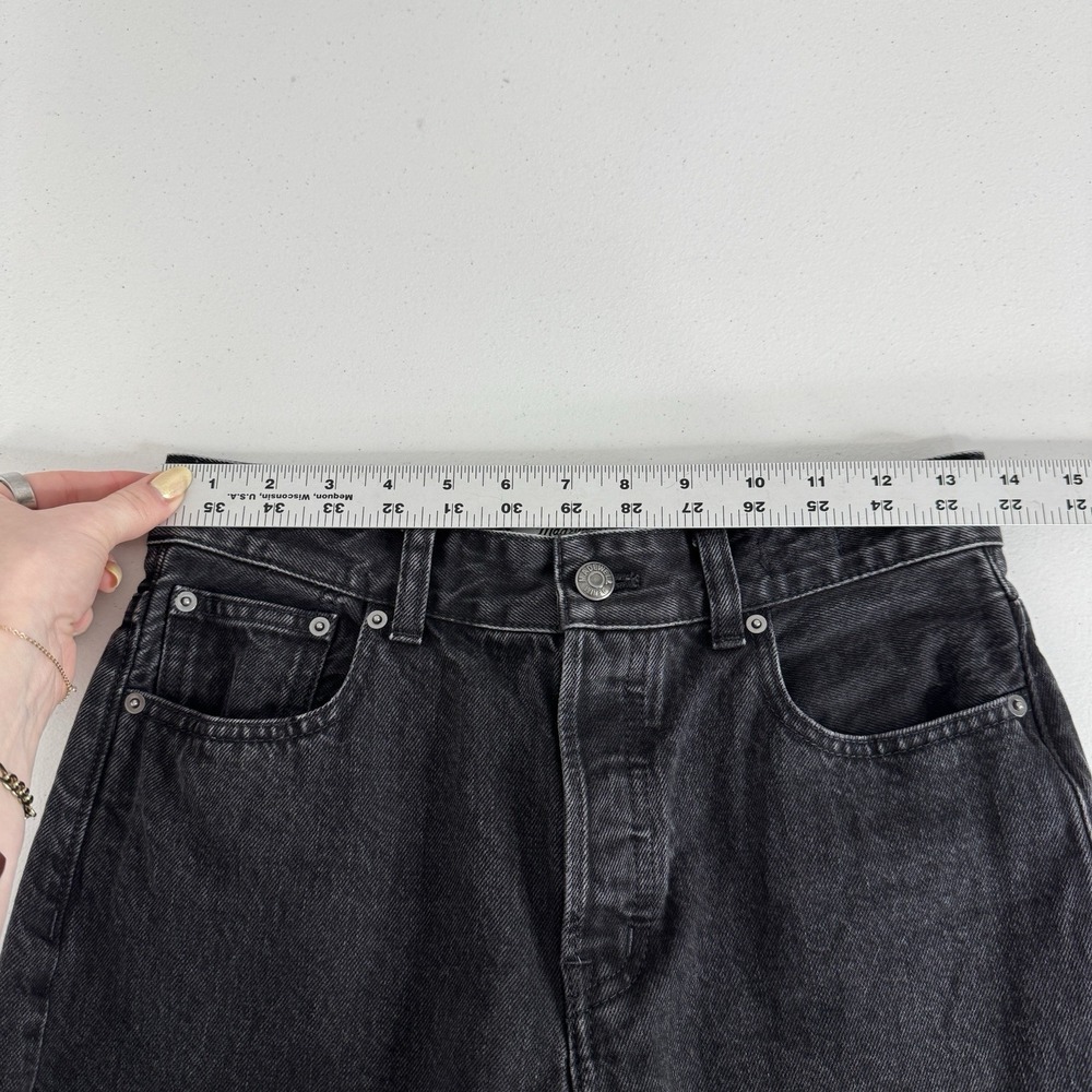 Madewell The Darted Barrel-Leg Jean Womens 23 Black Denim Streetwear Minimalist - Picture 9 of 12